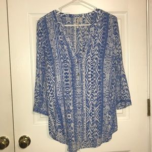 White&Blue beachy blouse